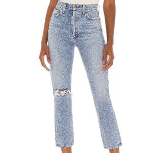 AGOLDE Riley High Rise Straight Crop in Endeavor Size 28